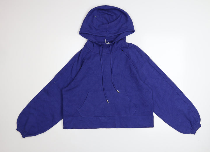 Next Women’s Blue Pullover Hoodie Medium Viscose Blend
