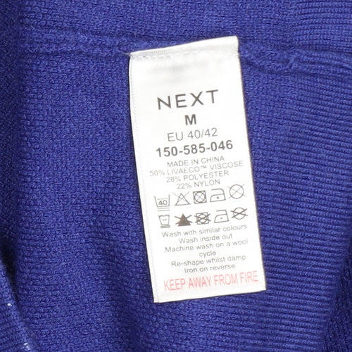 Next Women’s Blue Pullover Hoodie Medium Viscose Blend