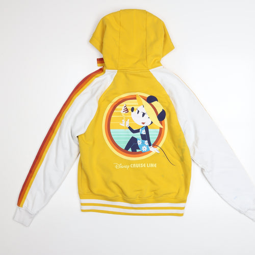 Disney Cruise Line Women's Yellow Full Zip Hoodie XS - Minnie Mouse Retro Style