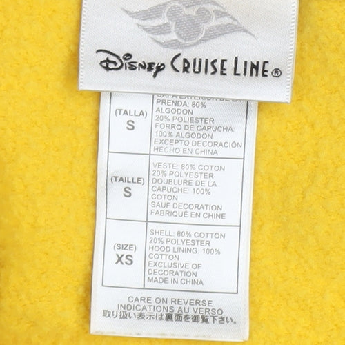 Disney Cruise Line Women's Yellow Full Zip Hoodie XS - Minnie Mouse Retro Style