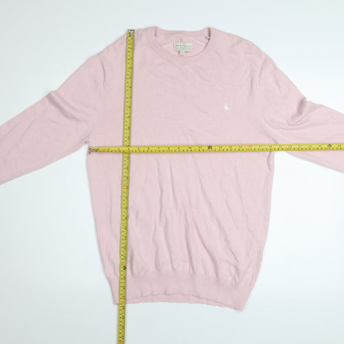 Jack Wills Men's Pink Cotton Crew Neck Jumper M Classic Knit