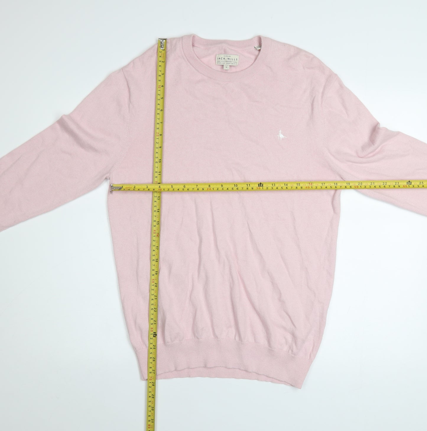 Jack Wills Men's Pink Cotton Crew Neck Jumper M Classic Knit