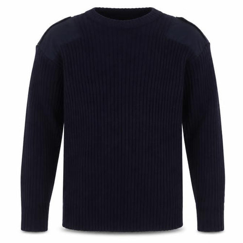 Champion Men’s Blue XL Rib Knit Acrylic Crew Neck Jumper