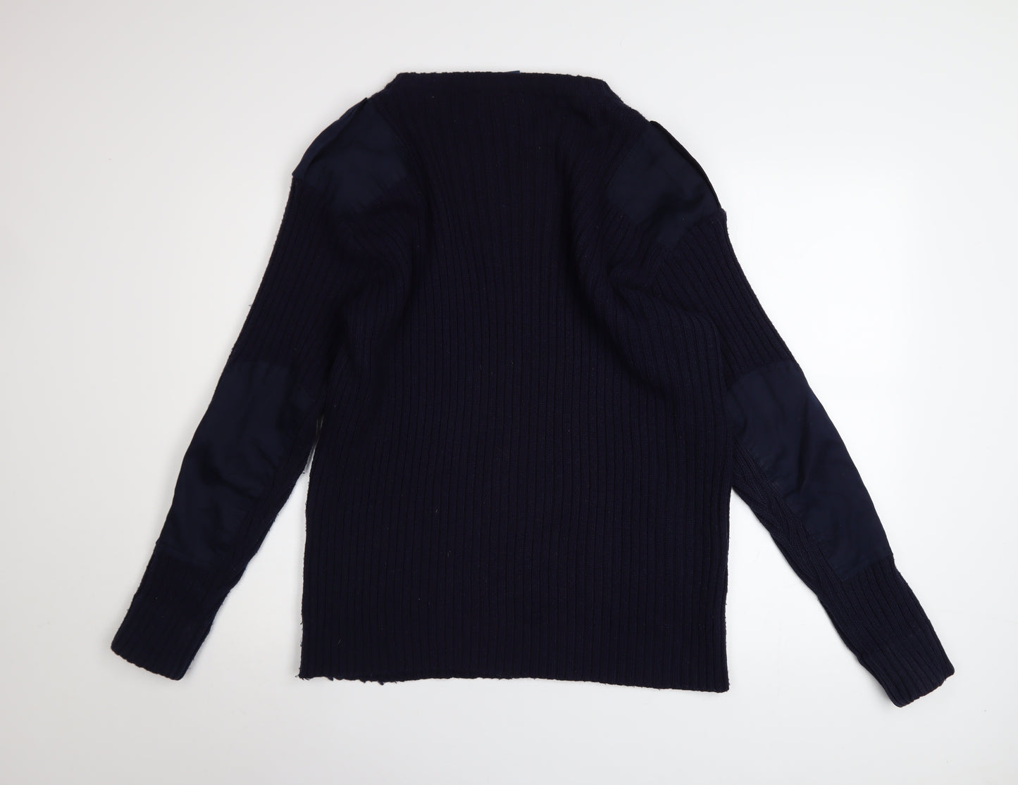 Champion Men’s Blue XL Rib Knit Acrylic Crew Neck Jumper