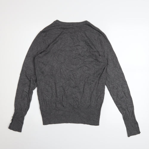 Dorothy Perkins Women's Grey Size 10 Crew Neck Long Sleeve Jumper