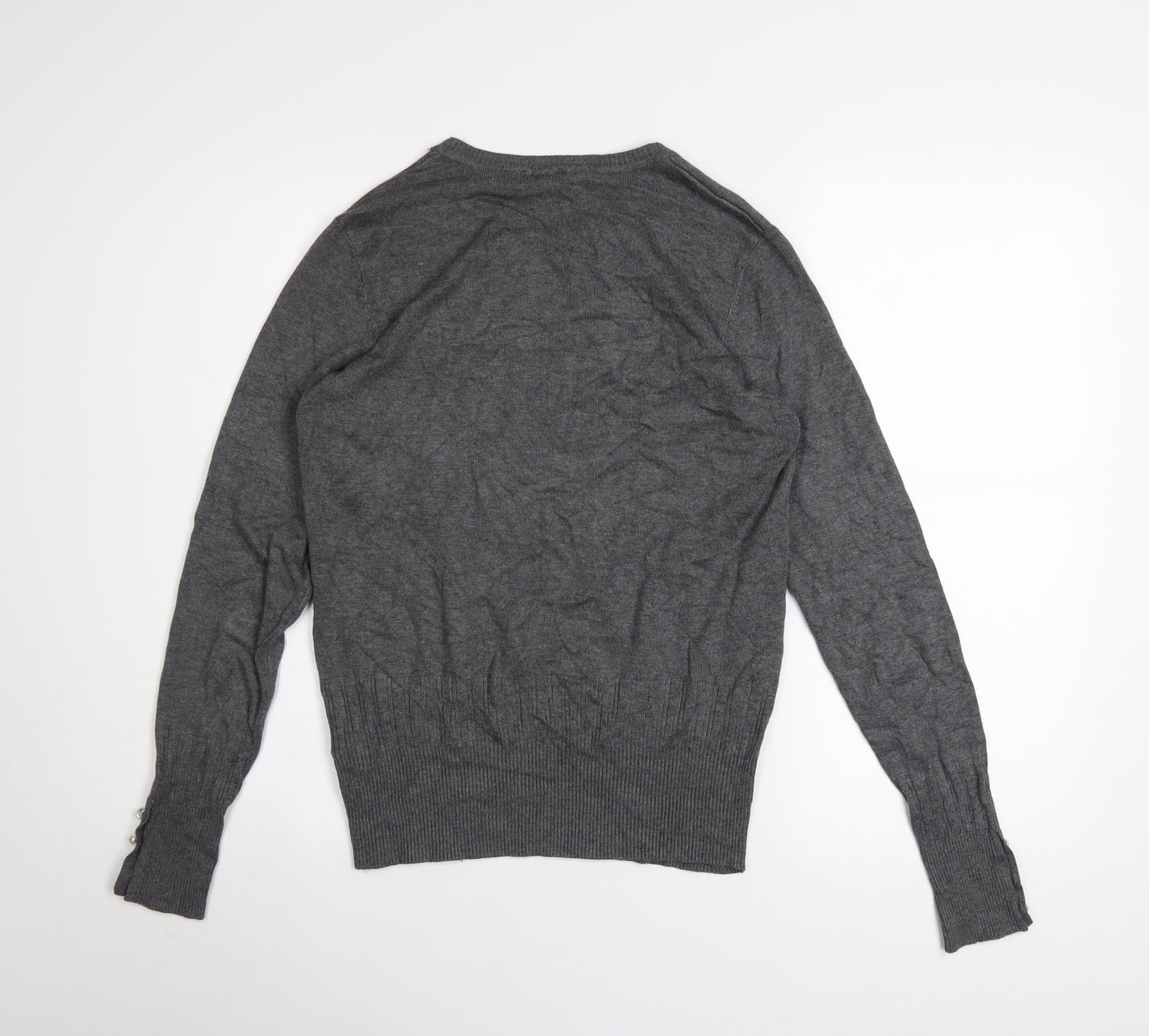 Dorothy Perkins Women's Grey Size 10 Crew Neck Long Sleeve Jumper