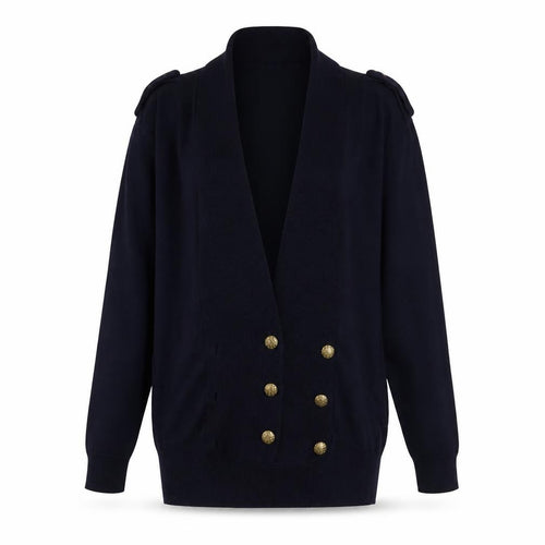 River Island Women's Blue 100% Cotton Long Sleeve Cardigan Size 6