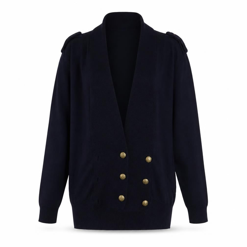 River Island Women's Blue 100% Cotton Long Sleeve Cardigan Size 6