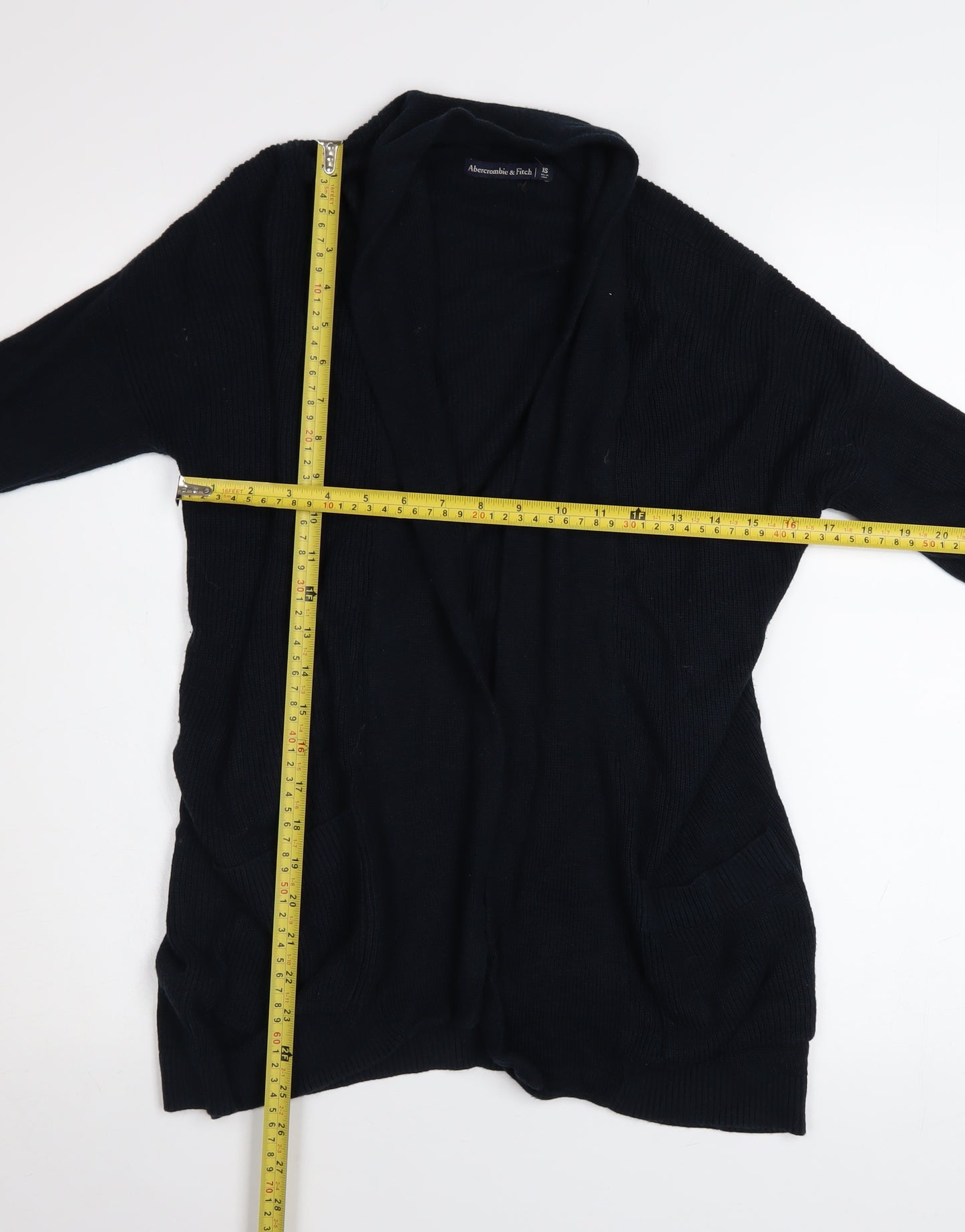 Abercrombie & Fitch Womens Black XS Long Sleeve Knit Cardigan