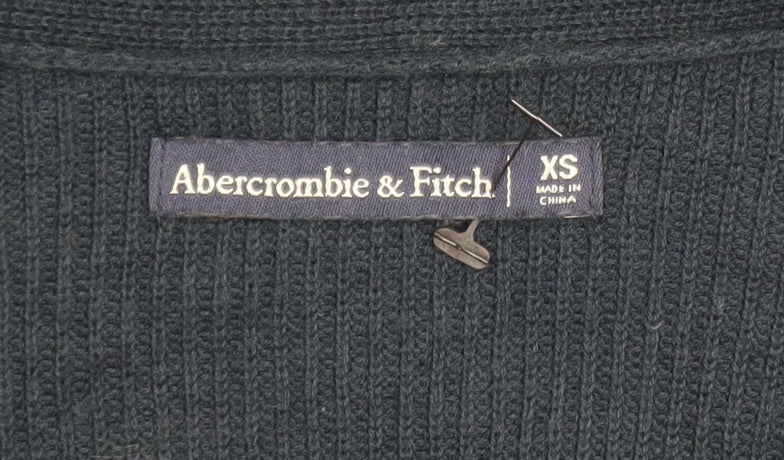 Abercrombie & Fitch Womens Black XS Long Sleeve Knit Cardigan