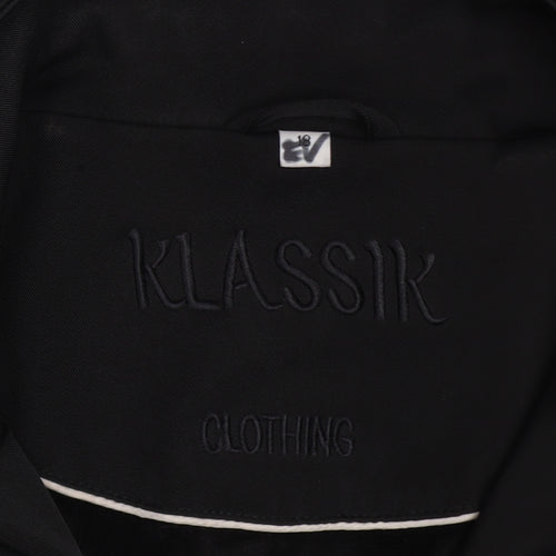Klassik Clothing Women's Black Mid-Length Jacket Size 18