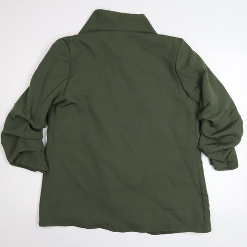 New Collection Womens Green XL Blazer Jacket – Lined Open Front