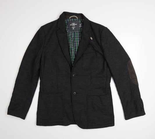 H&M L.O.G.G. Men's Charcoal Wool Blend Blazer Jacket M