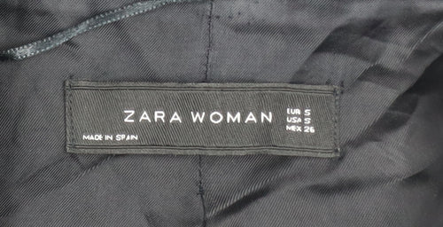 Zara Woman Black Sleeveless Waistcoat Size S Smart Lined Workwear