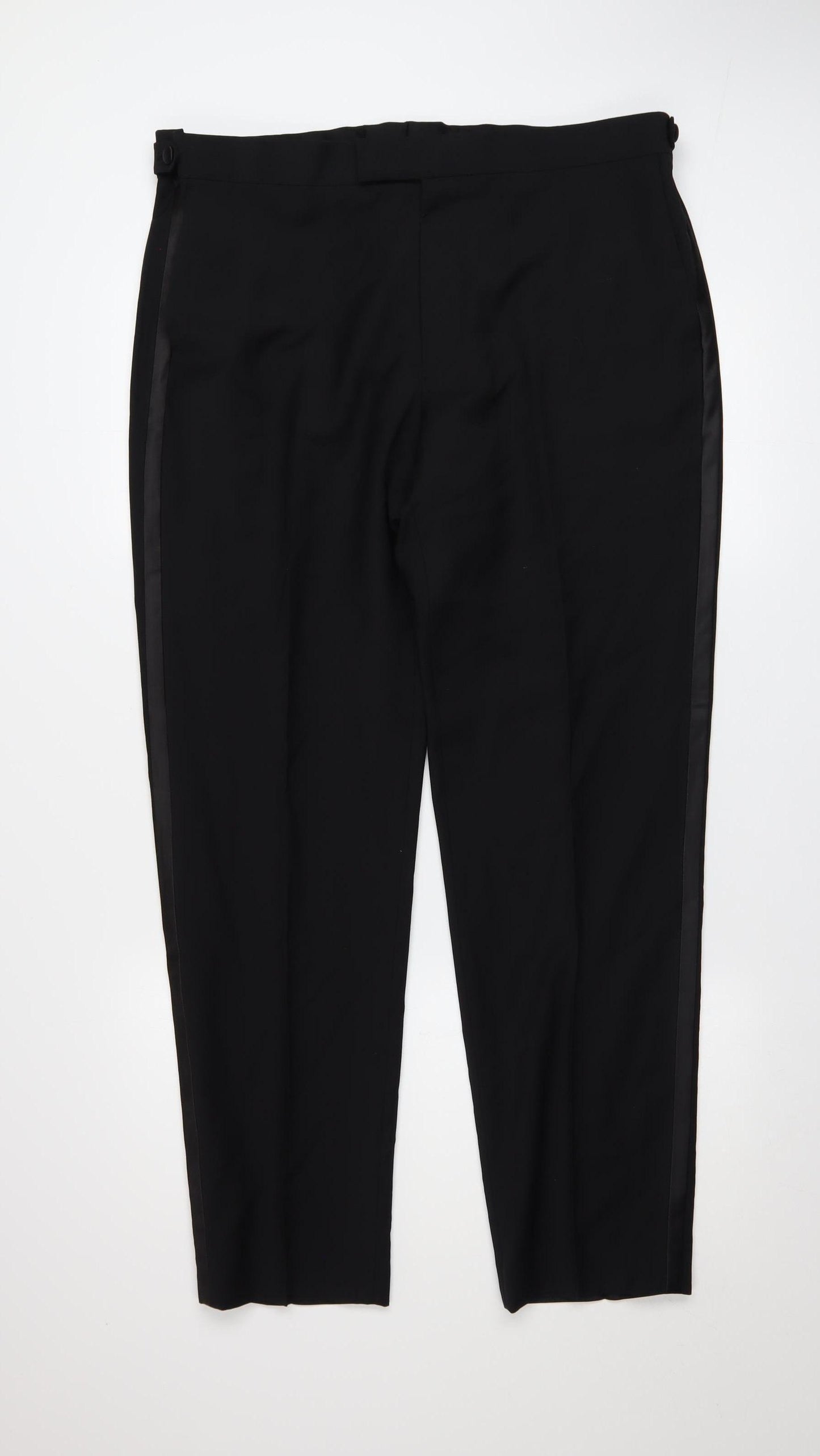 Marks and Spencer Men’s Black Wool Blend Dress Trousers 38R
