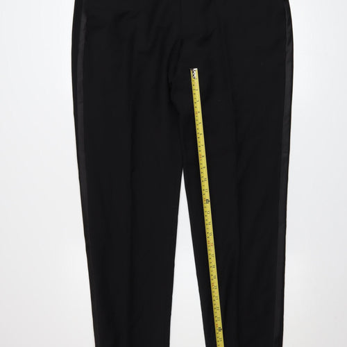 Marks and Spencer Men’s Black Wool Blend Dress Trousers 38R