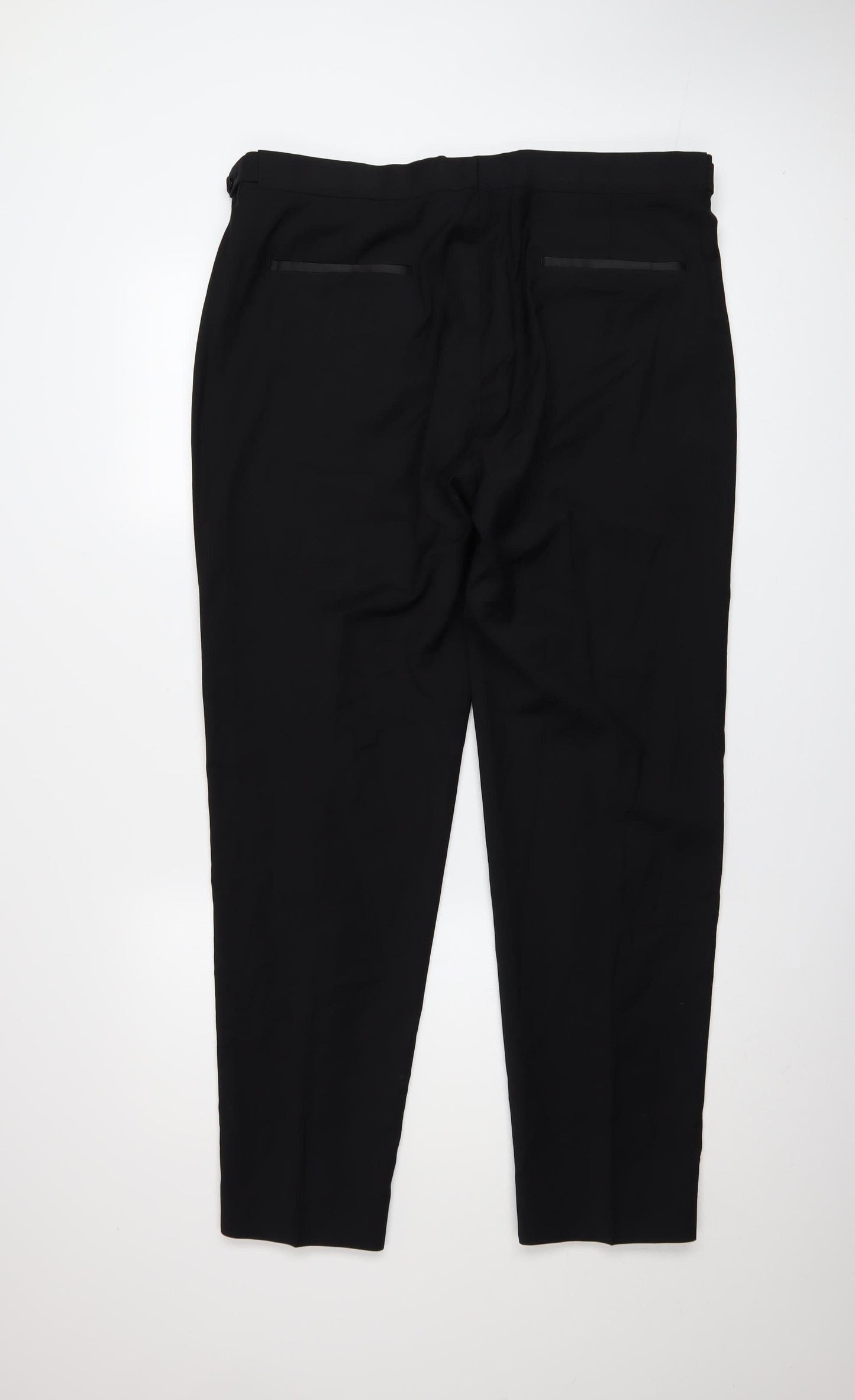 Marks and Spencer Men’s Black Wool Blend Dress Trousers 38R