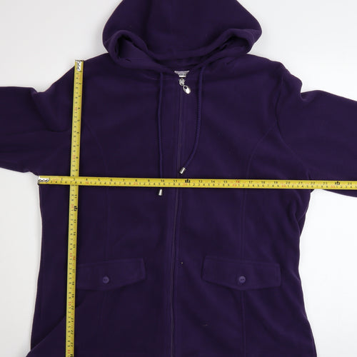 Damart Women’s Purple Fleece Full Zip Hoodie L 18/20