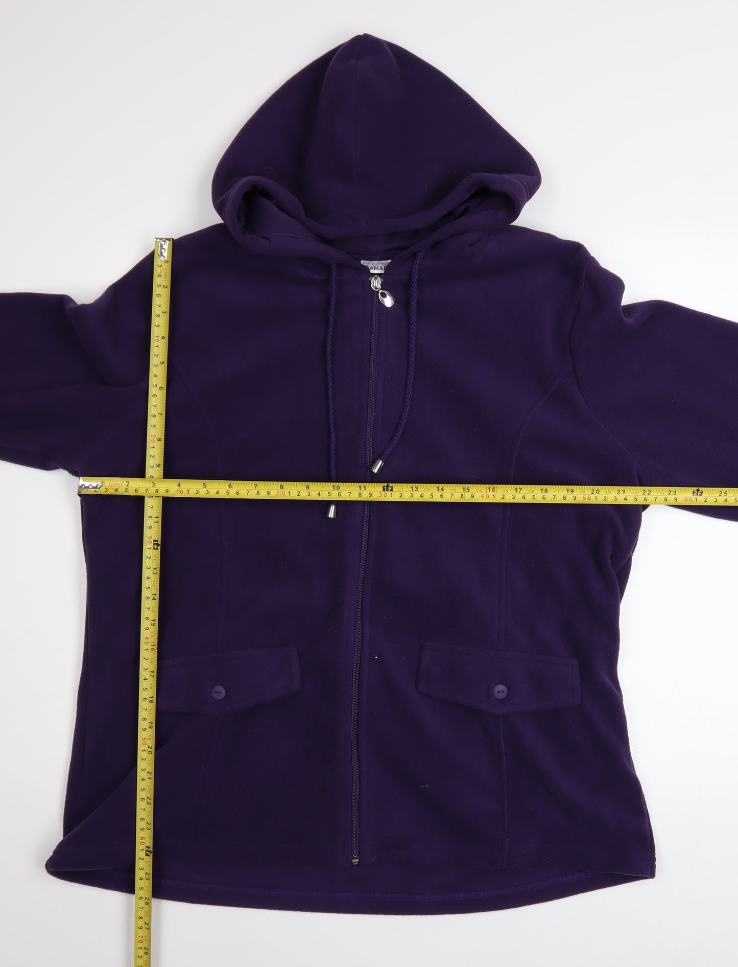 Damart Women’s Purple Fleece Full Zip Hoodie L 18/20
