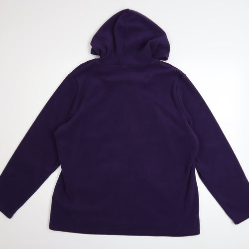 Damart Women’s Purple Fleece Full Zip Hoodie L 18/20
