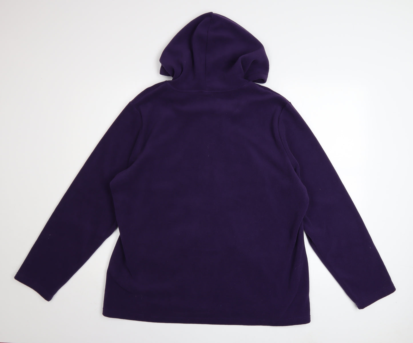 Damart Women’s Purple Fleece Full Zip Hoodie L 18/20