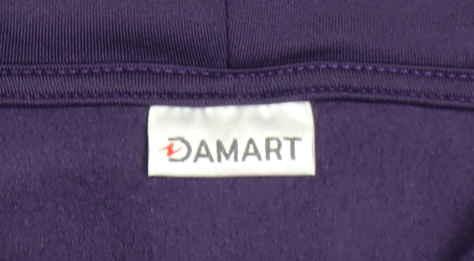 Damart Women’s Purple Fleece Full Zip Hoodie L 18/20