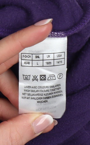 Damart Women’s Purple Fleece Full Zip Hoodie L 18/20
