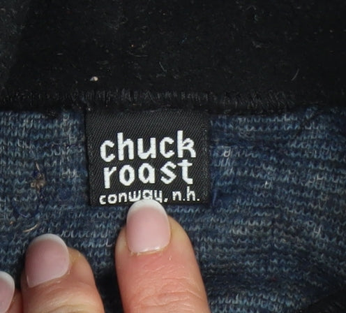 Chuck Roast Women's Blue Fleece Pullover Sweatshirt Size 14