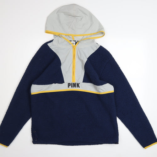 Victoria's Secret PINK Women's Blue Hooded Pullover Sweatshirt Size 12