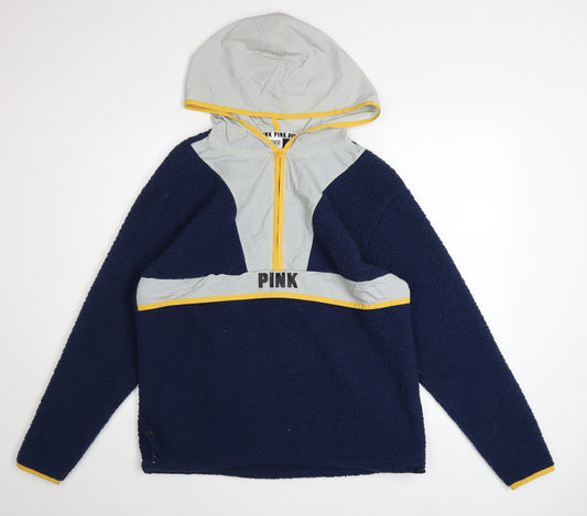 Victoria's Secret PINK Women's Blue Hooded Pullover Sweatshirt Size 12
