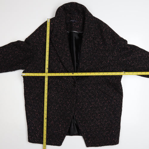 Marks and Spencer Women’s Black Tweed Overcoat Size 14 Limited Edition