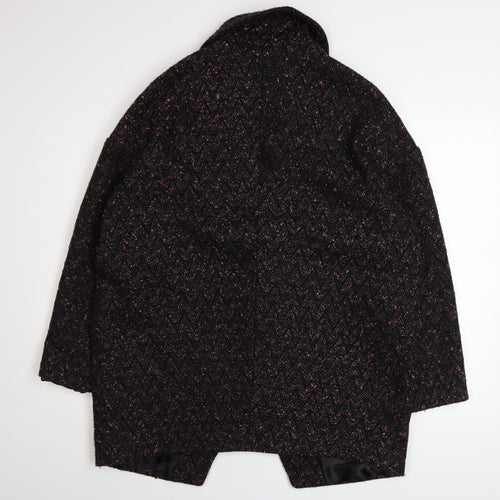 Marks and Spencer Women’s Black Tweed Overcoat Size 14 Limited Edition