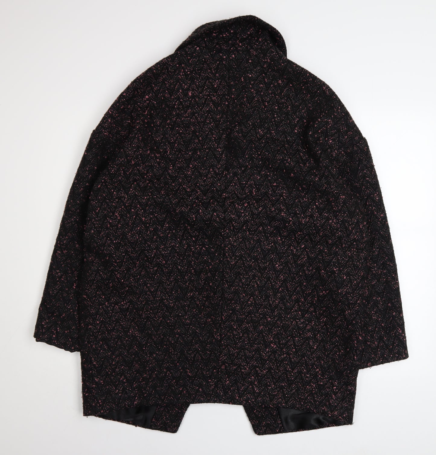 Marks and Spencer Women’s Black Tweed Overcoat Size 14 Limited Edition