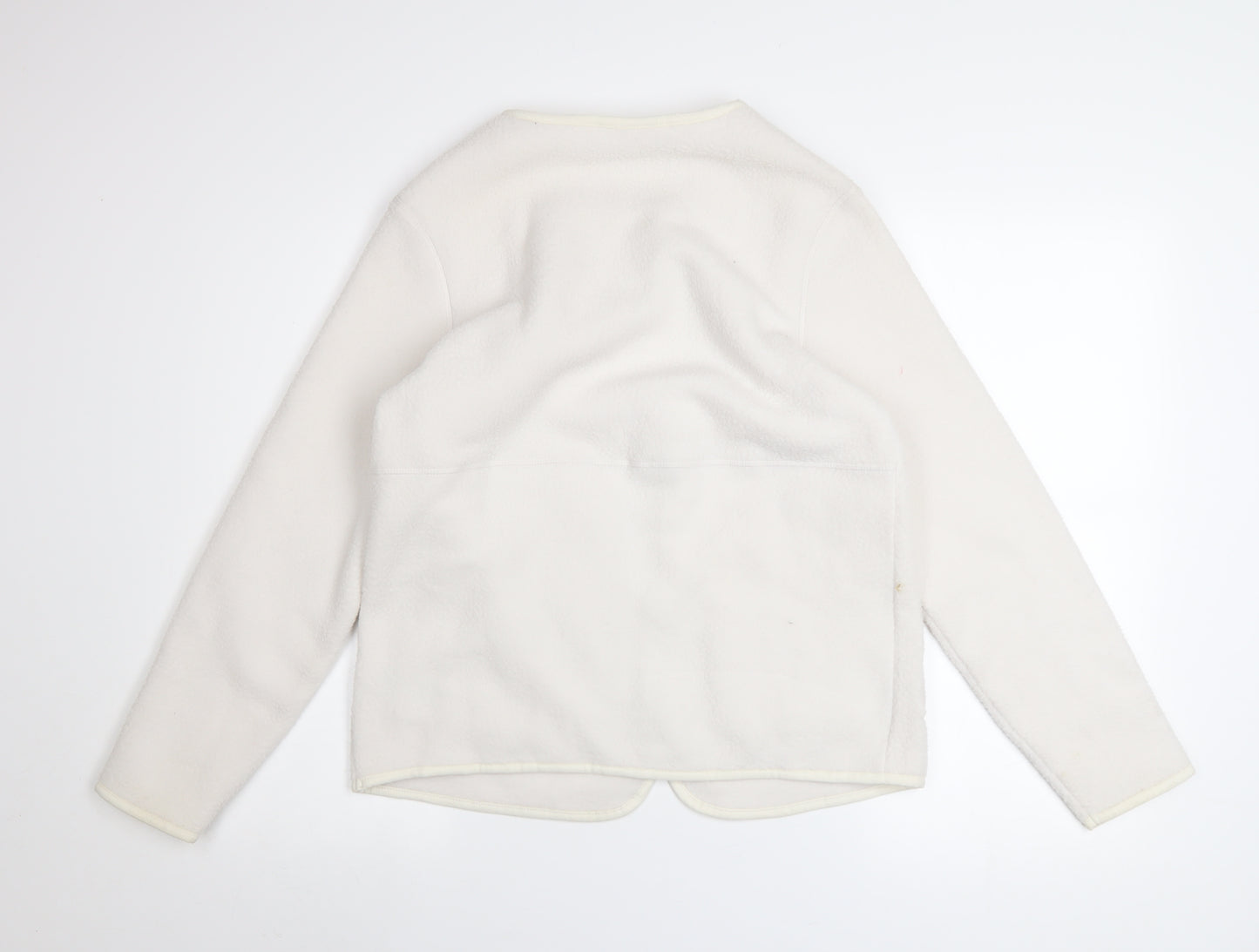 Marks and Spencer Women's Ivory Fleece Zip Jacket Size S