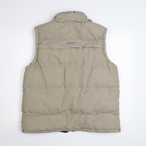 Le Shark Men's Beige Puffer Waistcoat M Polyester Lined Outdoor Zip Vest
