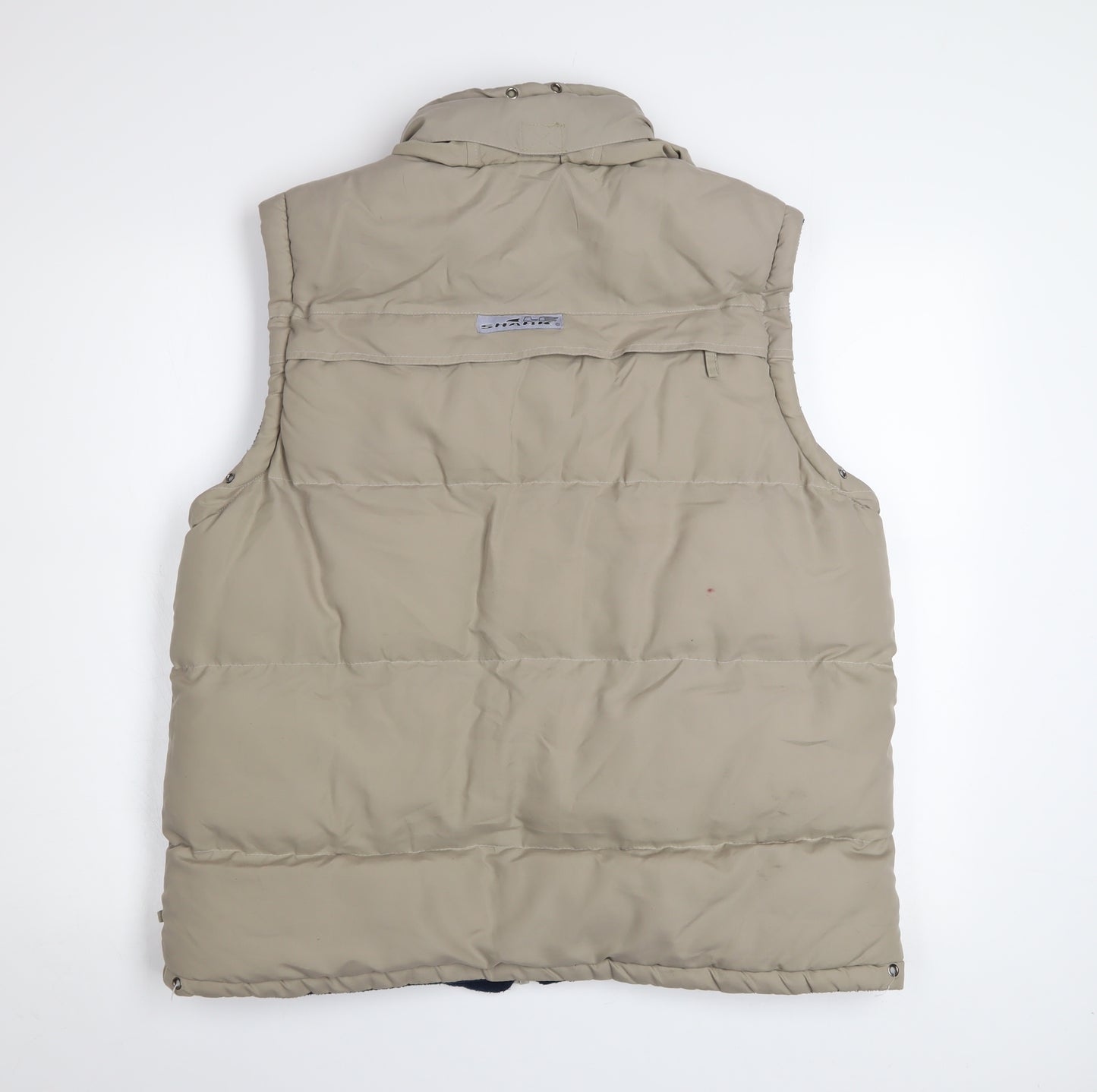 Le Shark Men's Beige Puffer Waistcoat M Polyester Lined Outdoor Zip Vest