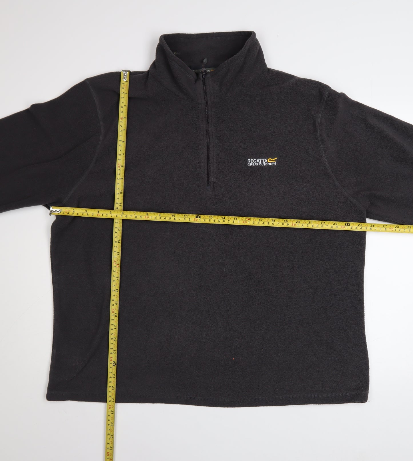 Regatta Mens Black 2XL Fleece Half Zip Pullover Sweatshirt
