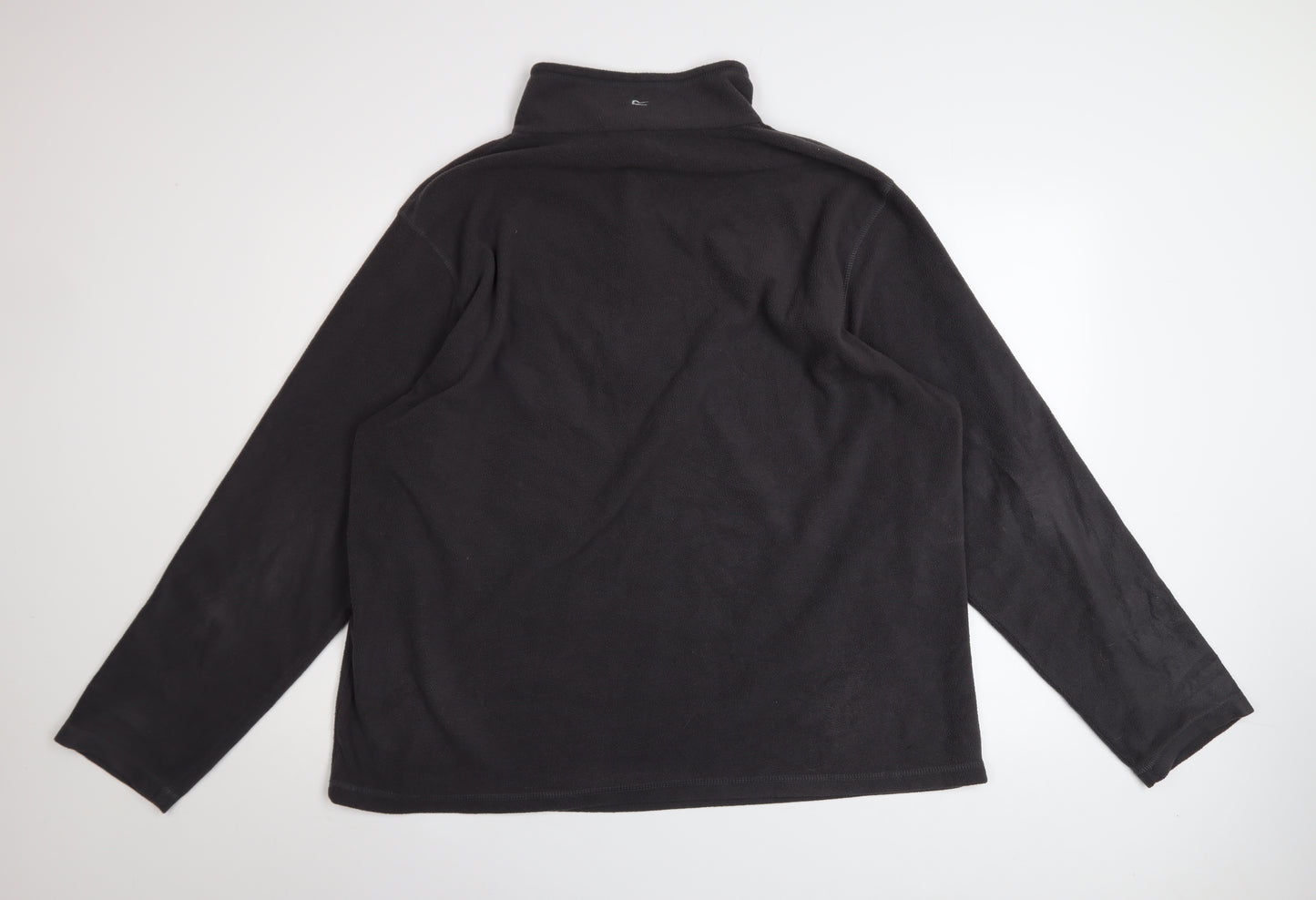 Regatta Mens Black 2XL Fleece Half Zip Pullover Sweatshirt