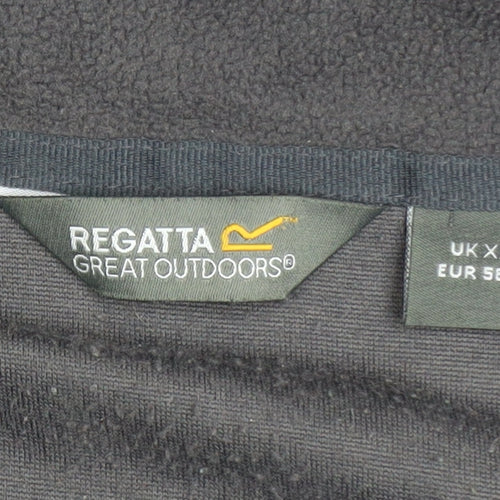 Regatta Mens Black 2XL Fleece Half Zip Pullover Sweatshirt