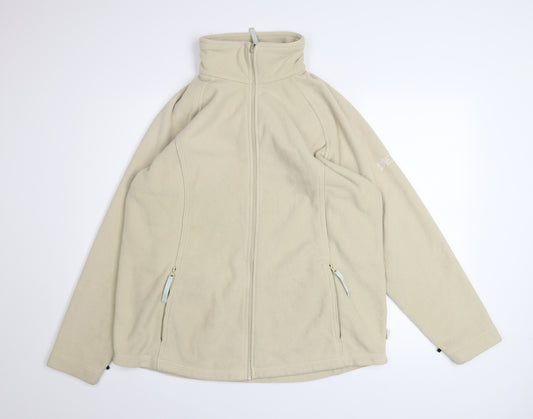 Regatta Women Beige Fleece Full Zip Jacket UK 18 Outdoor Lined