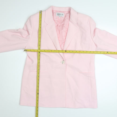 Gold by Michael H Womens Pink Blazer Size 14 Classic Lined Jacket