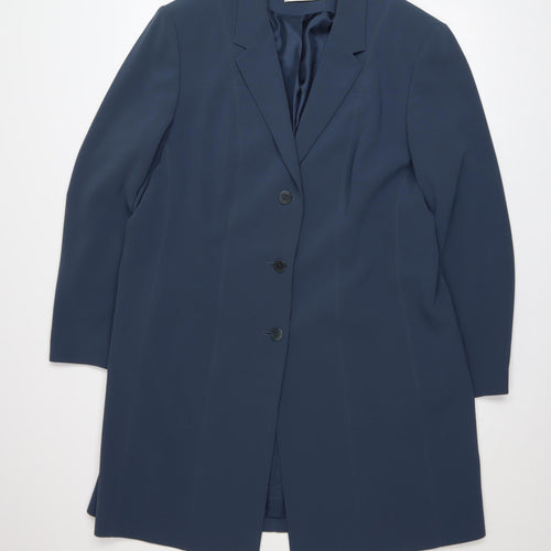 Windsmoor Women's Blue Long Classic Overcoat Size 18