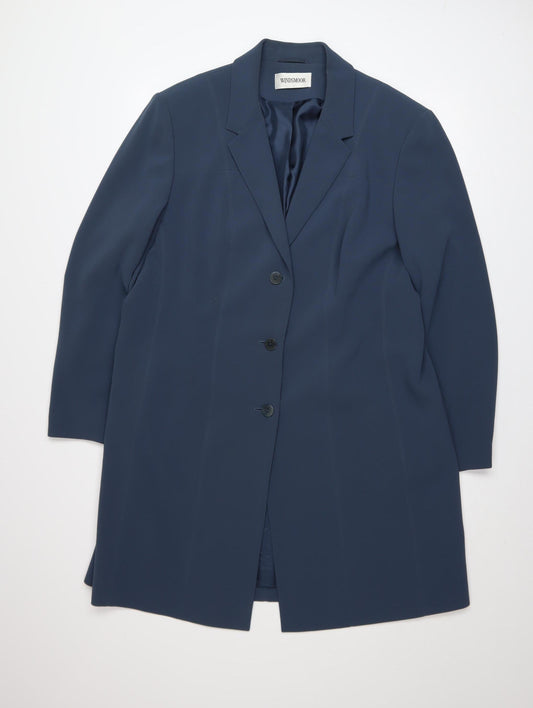 Windsmoor Women's Blue Long Classic Overcoat Size 18