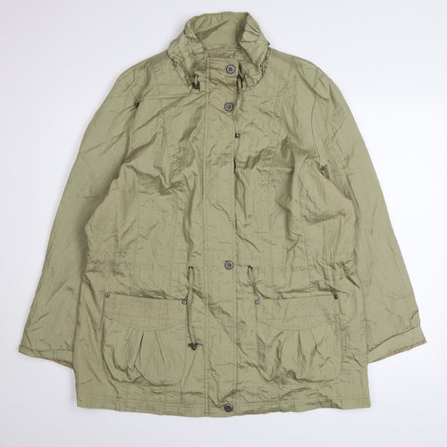 Bm Womens Green Size 16 Lightweight Anorak Jacket with Pockets