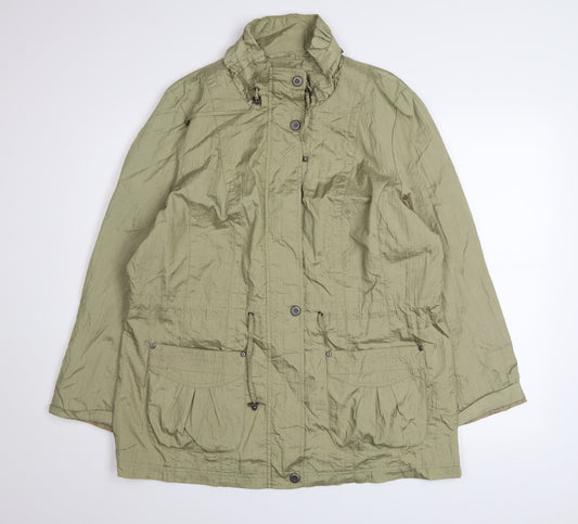 Bm Womens Green Size 16 Lightweight Anorak Jacket with Pockets