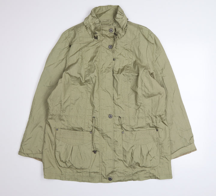 Bm Womens Green Size 16 Lightweight Anorak Jacket with Pockets