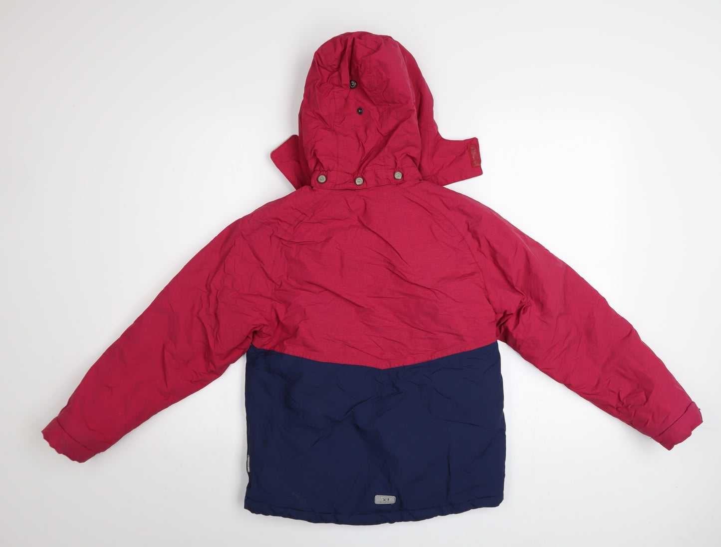 Trespass Girls Pink & Blue Waterproof Hooded Puffer Jacket 9-10 Years