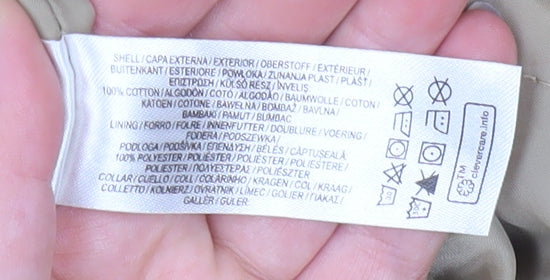 Primark Women's Beige Cotton Bomber Jacket XL Classic Style