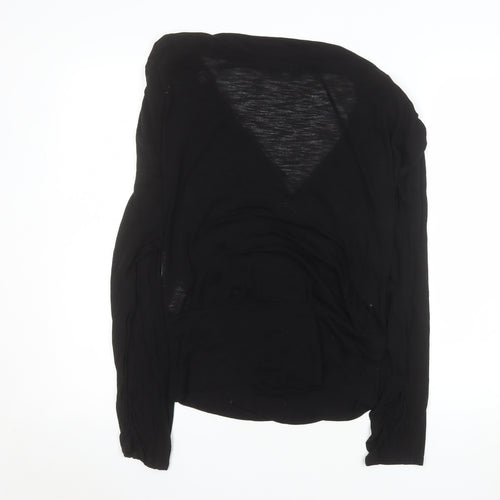 Firetrap Women's Black Wrap Long Sleeve Lyocell Blouse Size M