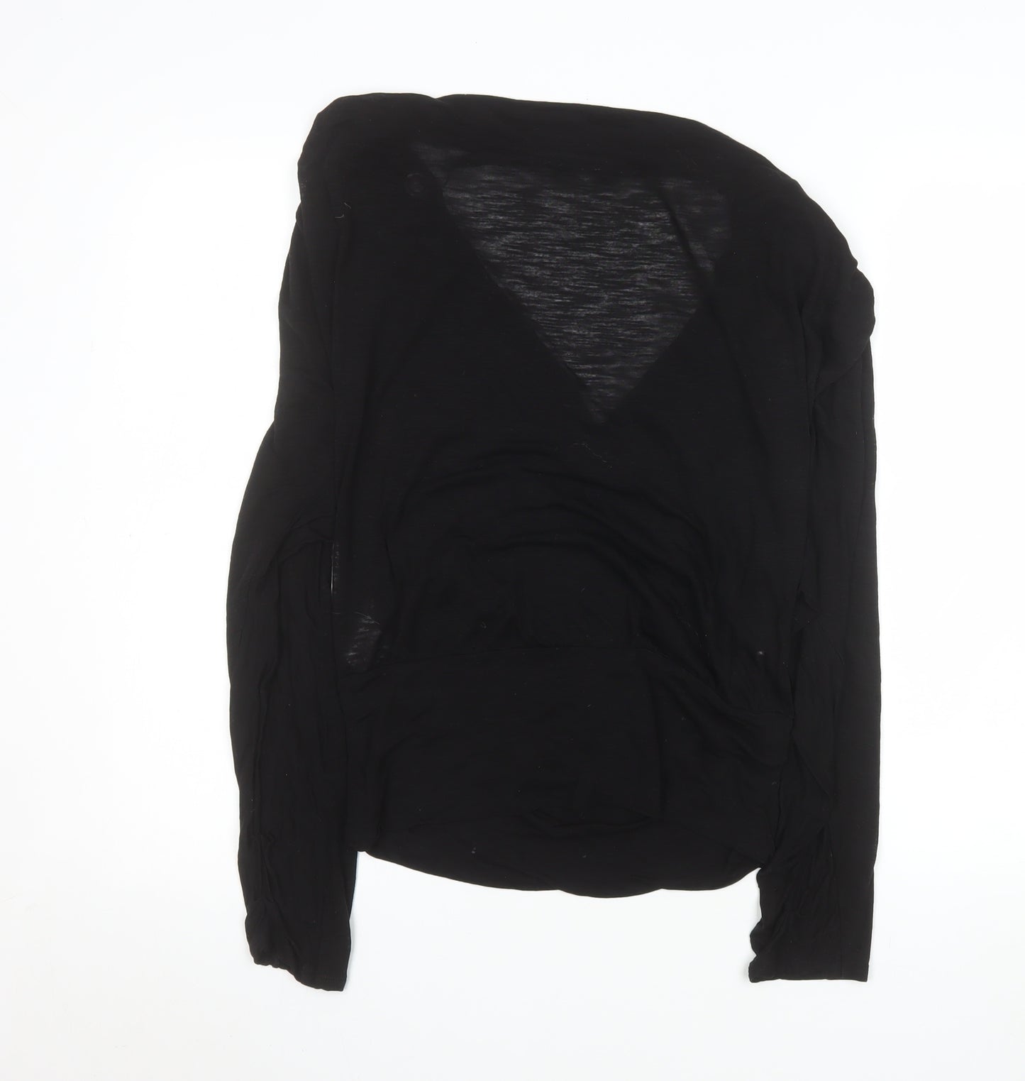 Firetrap Women's Black Wrap Long Sleeve Lyocell Blouse Size M